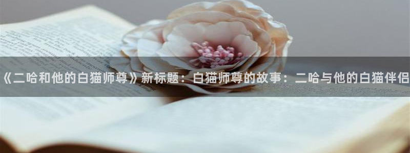 魔咒漫蛙漫画：《二哈和他的白猫师尊》新标题：白猫师尊的故事：二哈与他的白猫伴侣